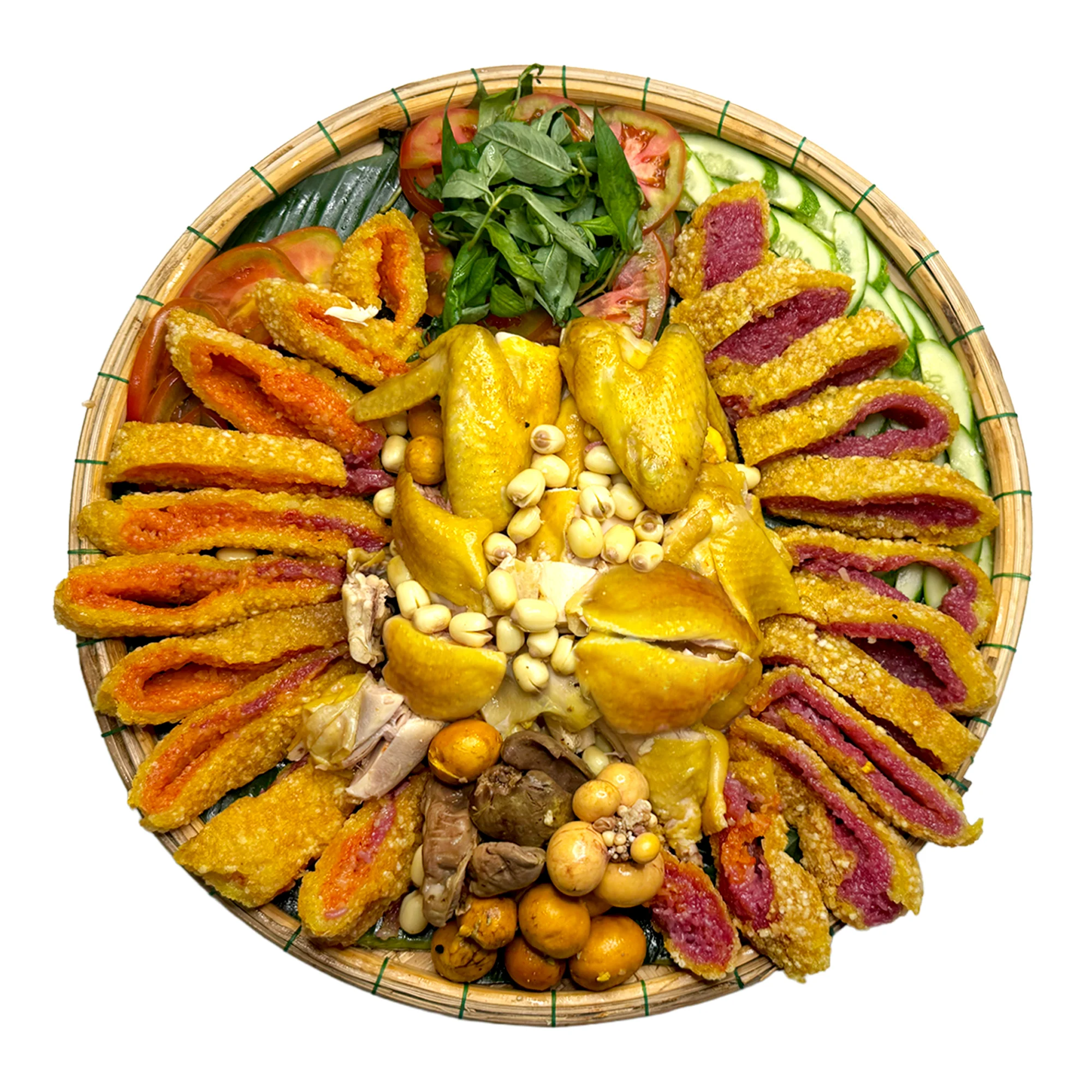 Gà bó xôi truyền thống