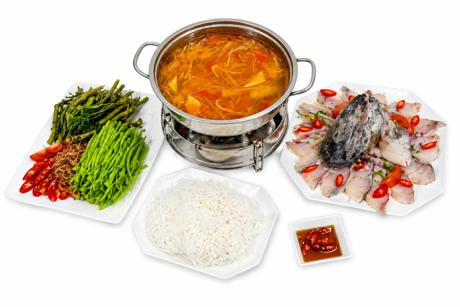 Lẩu cá lăng măng chua