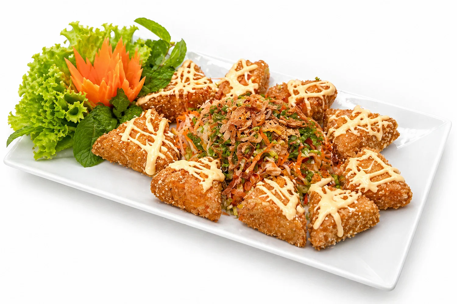 Gỏi cá sốt mè cam FLYFOOD