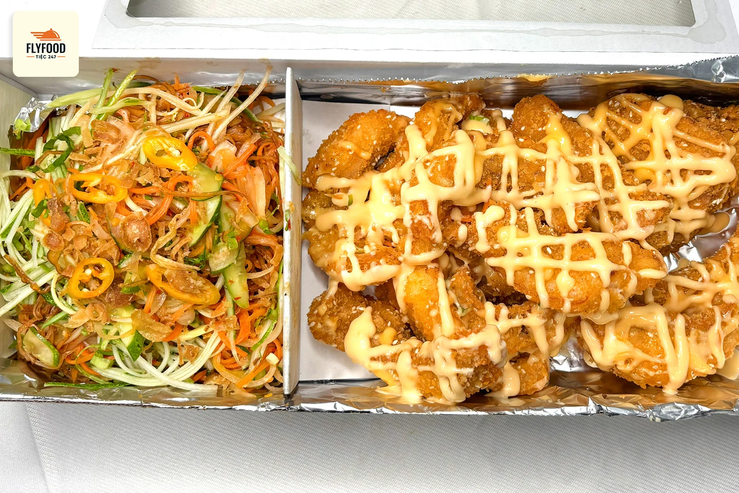 Gỏi cá sốt mè cam FLYFOOD