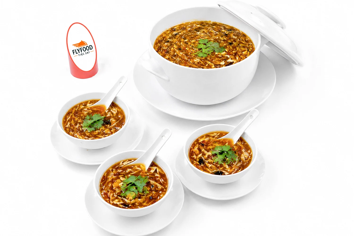 Súp gà xé tam tơ hồng xíu FLYFOOD