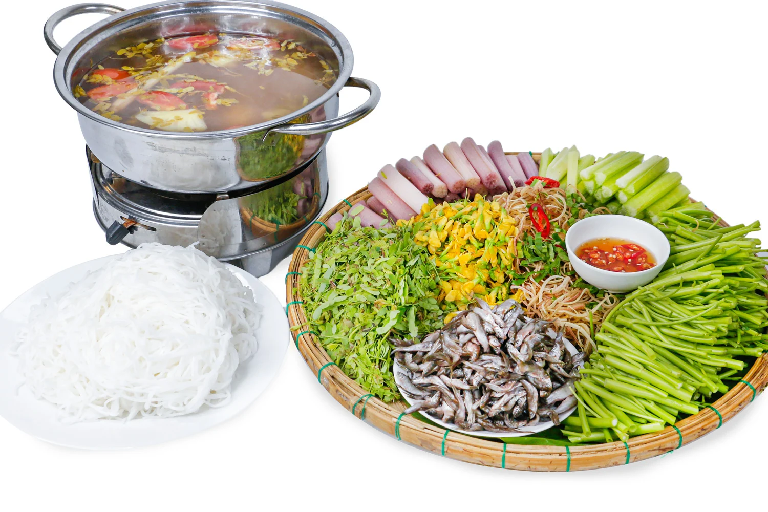 Lẩu cá linh lá me non FLYFOOD
